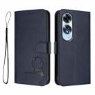 For OPPO A60 4G Global Litter Panda Embossing RFID Leather Phone Case with Lanyard(Blue) - 2