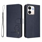 For OPPO A5x 4G / 5G Global Litter Panda Embossing RFID Leather Phone Case with Lanyard(Blue) - 2