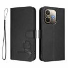 For OPPO A5 Pro 4G / 5G Global Litter Panda Embossing RFID Leather Phone Case with Lanyard(Black) - 2