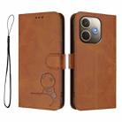 For OPPO A5 Pro 4G / 5G Global Litter Panda Embossing RFID Leather Phone Case with Lanyard(Brown) - 2