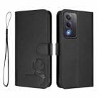 For OPPO A5 5G Global Litter Panda Embossing RFID Leather Phone Case with Lanyard(Black) - 2