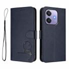 For OPPO A3x 4G / 5G Litter Panda Embossing RFID Leather Phone Case with Lanyard(Blue) - 2
