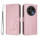 For OPPO A2 Pro 5G / F27 Pro / F27 Pro+ Litter Panda Embossing RFID Leather Phone Case with Lanyard(Pink) - 2