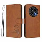 For OPPO A2 Pro 5G / F27 Pro / F27 Pro+ Litter Panda Embossing RFID Leather Phone Case with Lanyard(Brown) - 2