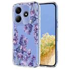 For Redmi Note 14 4G 164.84mm Flower Pattern Painted TPU Phone Case(Wisteria) - 1