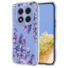 For Redmi Note 14 Pro 4G Flower Pattern Painted TPU Phone Case(Wisteria) - 1