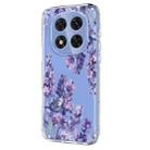 For Redmi Note 14 Pro 4G Flower Pattern Painted TPU Phone Case(Wisteria) - 2
