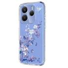 For Redmi Note 14 5G / Poco M7 Pro 5G Flower Pattern Painted TPU Phone Case(Violet) - 2