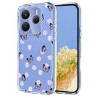 For Redmi Note 14 5G / Poco M7 Pro 5G Flower Pattern Painted TPU Phone Case(Little Butterfly) - 1