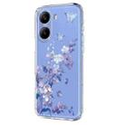 For Redmi Turbo 4 5G / Poco C71 4G Flower Pattern Painted TPU Phone Case(Violet) - 2