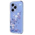 For Honor 400 Pro Global 160.8mm Flower Pattern Painted TPU Phone Case(Violet) - 2