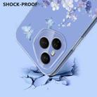 For Honor 400 Pro Global 160.8mm Flower Pattern Painted TPU Phone Case(Violet) - 3