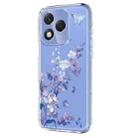 For Honor 400 Lite Global Flower Pattern Painted TPU Phone Case(Violet) - 2