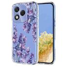 For Honor 400 Lite Global Flower Pattern Painted TPU Phone Case(Wisteria) - 1