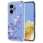 For Honor 400 Global 156.5mm Flower Pattern Painted TPU Phone Case(Violet) - 1
