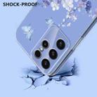 For Samsung Galaxy S23 Ultra 5G Flower Pattern Painted TPU Phone Case(Violet) - 3
