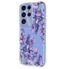 For Samsung Galaxy S23 Ultra 5G Flower Pattern Painted TPU Phone Case(Wisteria) - 2
