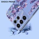 For Samsung Galaxy S23 Ultra 5G Flower Pattern Painted TPU Phone Case(Wisteria) - 3