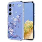 For Samsung Galaxy S24 FE 5G Flower Pattern Painted TPU Phone Case(Violet) - 1