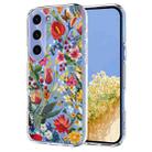 For Samsung Galaxy S24 FE 5G Flower Pattern Painted TPU Phone Case(lily) - 1