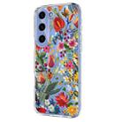 For Samsung Galaxy S24 FE 5G Flower Pattern Painted TPU Phone Case(lily) - 2