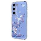 For Samsung Galaxy S24 5G / S25 5G Flower Pattern Painted TPU Phone Case(Violet) - 2