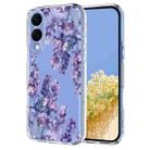 For Samsung Galaxy S25 Edge 5G Flower Pattern Painted TPU Phone Case(Wisteria) - 1