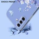 For Samsung Galaxy S25 FE 5G Flower Pattern Painted TPU Phone Case(Violet) - 3