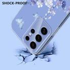 For Samsung Galaxy S25 Ultra 5G Flower Pattern Painted TPU Phone Case(Violet) - 3