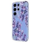 For Samsung Galaxy S25 Ultra 5G Flower Pattern Painted TPU Phone Case(Wisteria) - 2