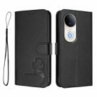 For vivo S20 Litter Panda Embossing RFID Leather Phone Case with Lanyard(Black) - 2