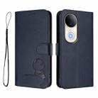 For vivo S20 Litter Panda Embossing RFID Leather Phone Case with Lanyard(Blue) - 2