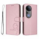 For vivo S20 Pro Litter Panda Embossing RFID Leather Phone Case with Lanyard(Pink) - 2