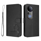 For vivo S20 Pro Litter Panda Embossing RFID Leather Phone Case with Lanyard(Black) - 2