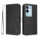 For vivo V29e / Y200 5G / V30 Lite 5G Litter Panda Embossing RFID Leather Phone Case with Lanyard(Black) - 2