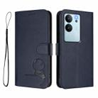 For vivo V29e / Y200 5G / V30 Lite 5G Litter Panda Embossing RFID Leather Phone Case with Lanyard(Blue) - 2