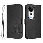 For vivo V40 / V40 Pro / T3 Ultra Litter Panda Embossing RFID Leather Phone Case with Lanyard(Black) - 2