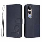 For vivo V50 Lite 5G / 4G Litter Panda Embossing RFID Leather Phone Case with Lanyard(Blue) - 2