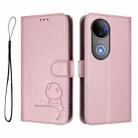 For vivo V50 / V50e Litter Panda Embossing RFID Leather Phone Case with Lanyard(Pink) - 2