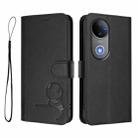 For vivo V50 / V50e Litter Panda Embossing RFID Leather Phone Case with Lanyard(Black) - 2