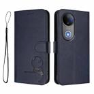 For vivo V50 / V50e Litter Panda Embossing RFID Leather Phone Case with Lanyard(Blue) - 2