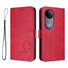 For vivo V50 / V50e Litter Panda Embossing RFID Leather Phone Case with Lanyard(Rose Red) - 2