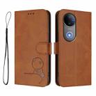 For vivo V50 / V50e Litter Panda Embossing RFID Leather Phone Case with Lanyard(Brown) - 2