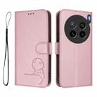 For vivo X200s Litter Panda Embossing RFID Leather Phone Case with Lanyard(Pink) - 2