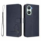 For vivo Y03 / Y18 India / Y28s Litter Panda Embossing RFID Leather Phone Case with Lanyard(Blue) - 2