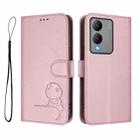 For vivo Y17s Litter Panda Embossing RFID Leather Phone Case with Lanyard(Pink) - 2