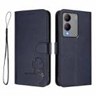 For vivo Y17s Litter Panda Embossing RFID Leather Phone Case with Lanyard(Blue) - 2