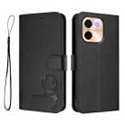 For vivo Y28 4G Litter Panda Embossing RFID Leather Phone Case with Lanyard(Black) - 2