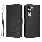 For vivo Y29s 5G / Y04 5G Litter Panda Embossing RFID Leather Phone Case with Lanyard(Black) - 2