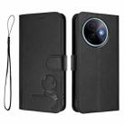 For vivo Y39 5G Litter Panda Embossing RFID Leather Phone Case with Lanyard(Black) - 2
